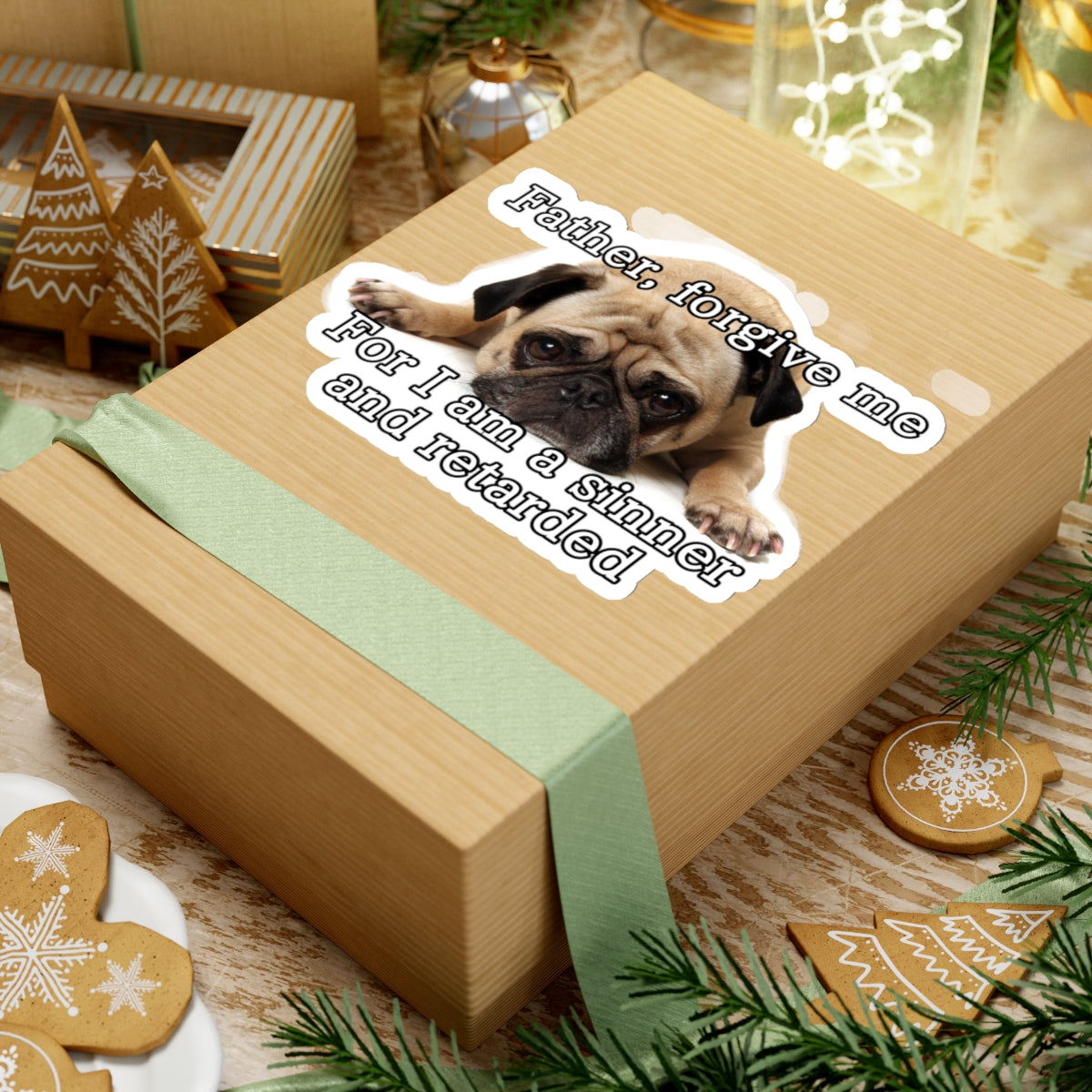Sad pug sticker