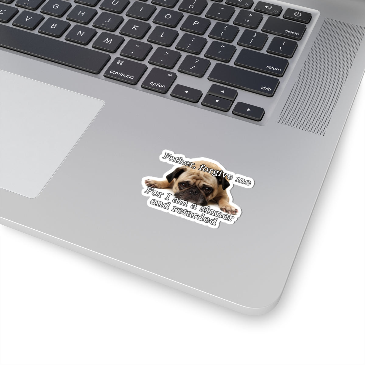 Sad pug sticker