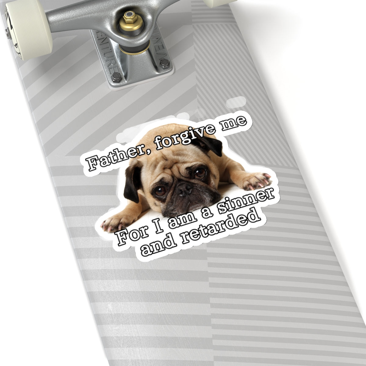 Sad pug sticker