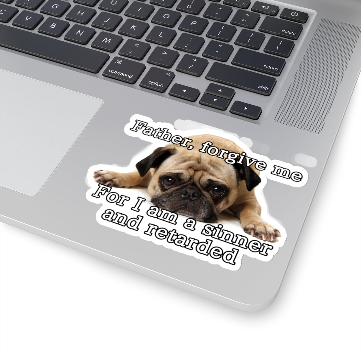 Sad pug sticker