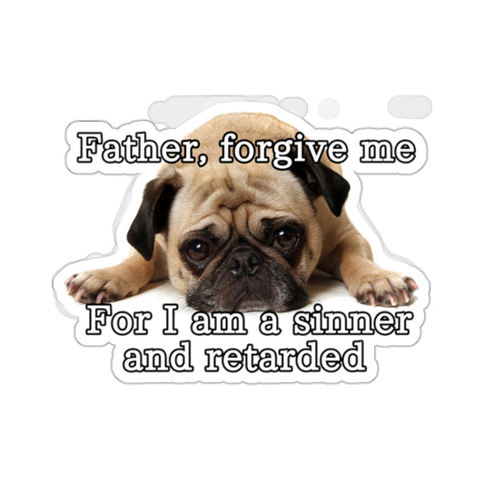 Sad pug sticker