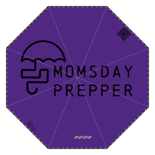 Momsday Prepper Umbrella Purple