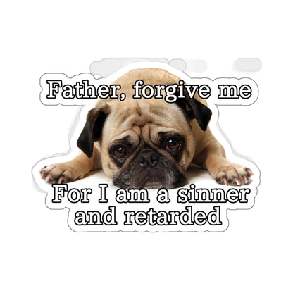 Sad pug sticker