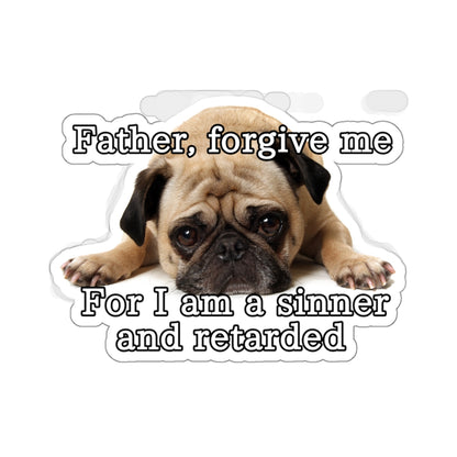 Sad pug sticker