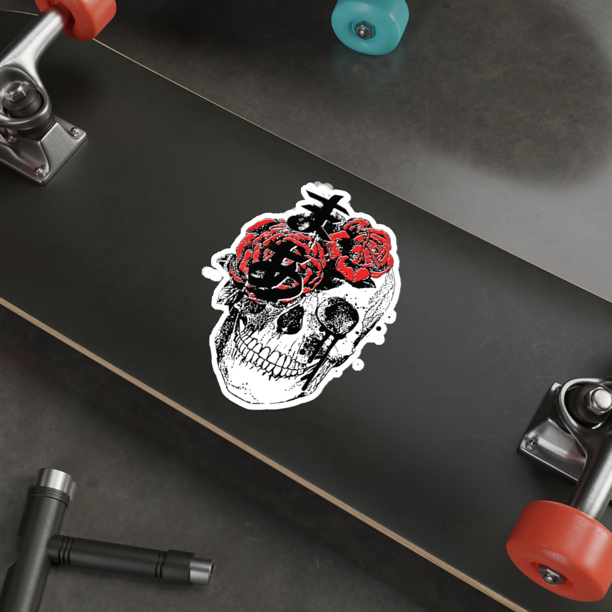 WATERPROOF STICKER // Japanese Skull