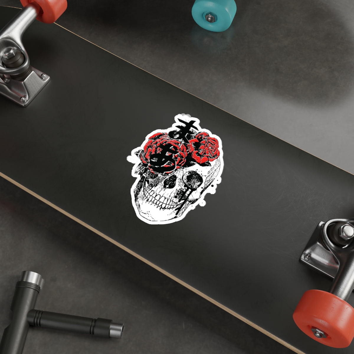 WATERPROOF STICKER // Japanese Skull