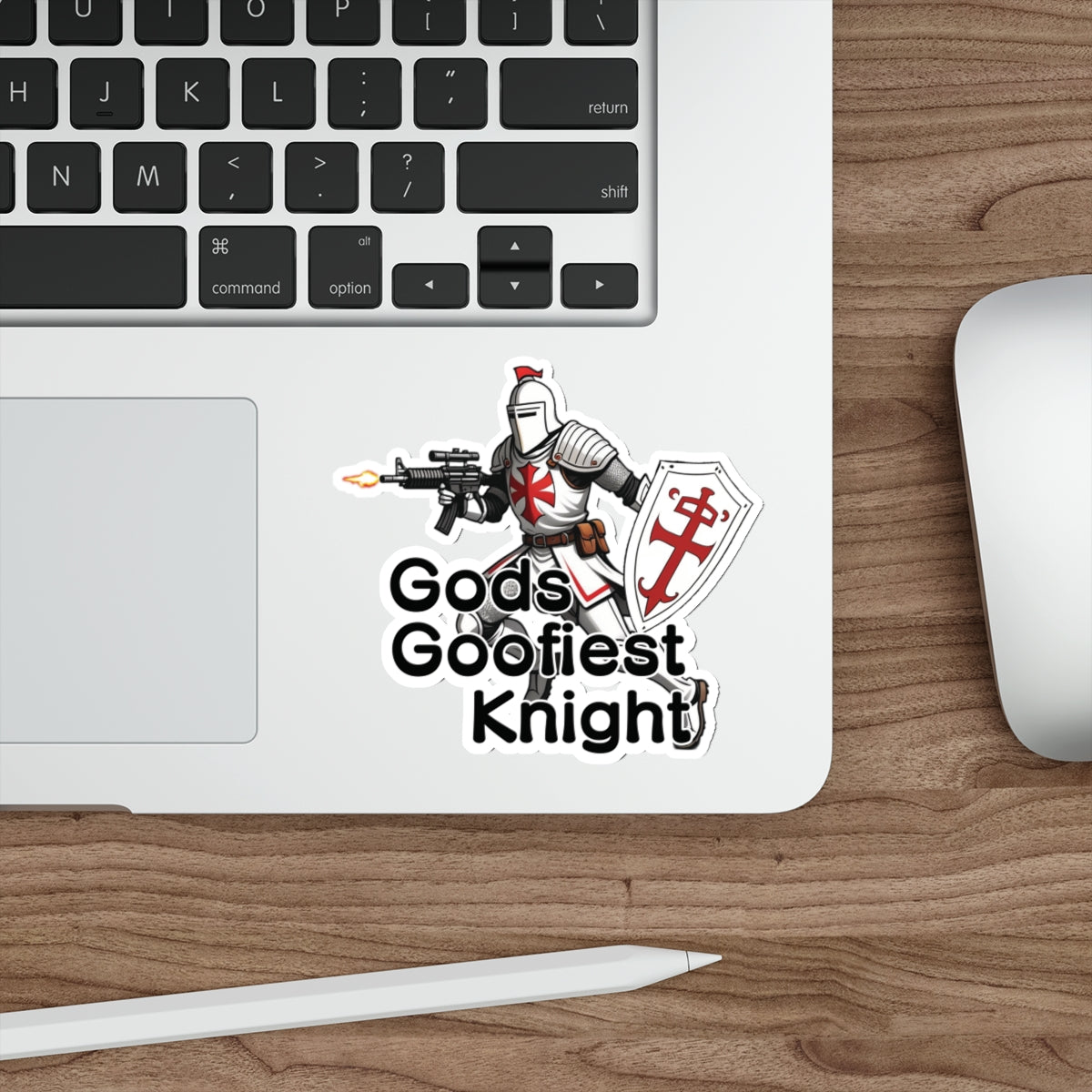 God's Goofiest Knight // WATERPROOF STICKER