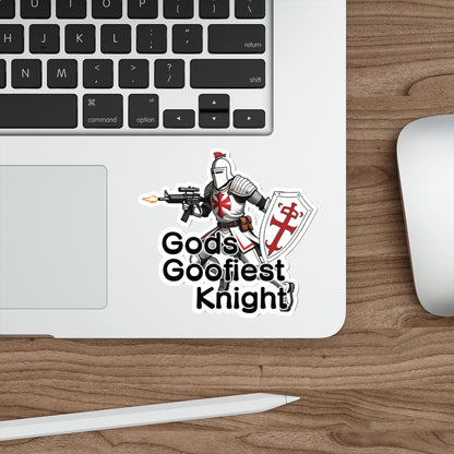 God's Goofiest Knight // WATERPROOF STICKER