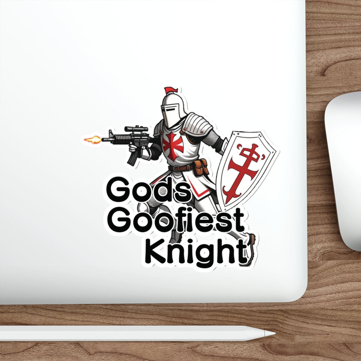 God's Goofiest Knight // WATERPROOF STICKER