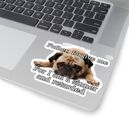 Sad pug sticker