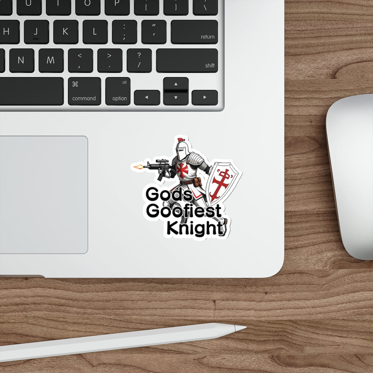 God's Goofiest Knight // WATERPROOF STICKER